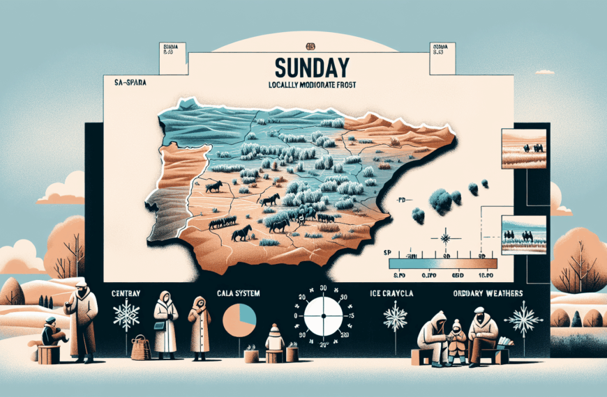 Previsión meteorológica para este domingo en C-LM: heladas localmente moderadas en el sistema Central y La Mancha