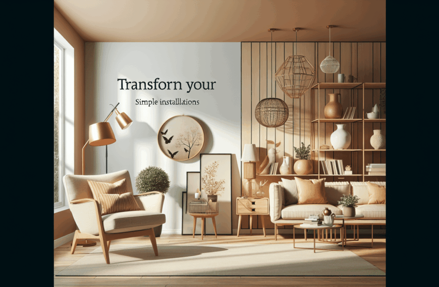 Transforma Tu Espacio: Guía Práctica para Mejorar Tu Decoración con Instalaciones Sencillas