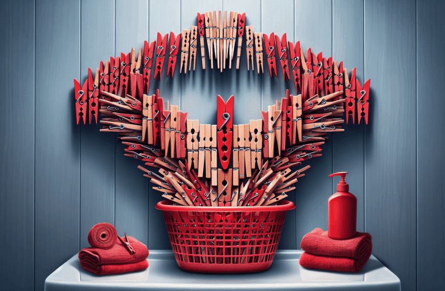 Conviértelas en Elegancia: Transforma tus Pinzas Rojas en Organizadores de Baño Sofisticados