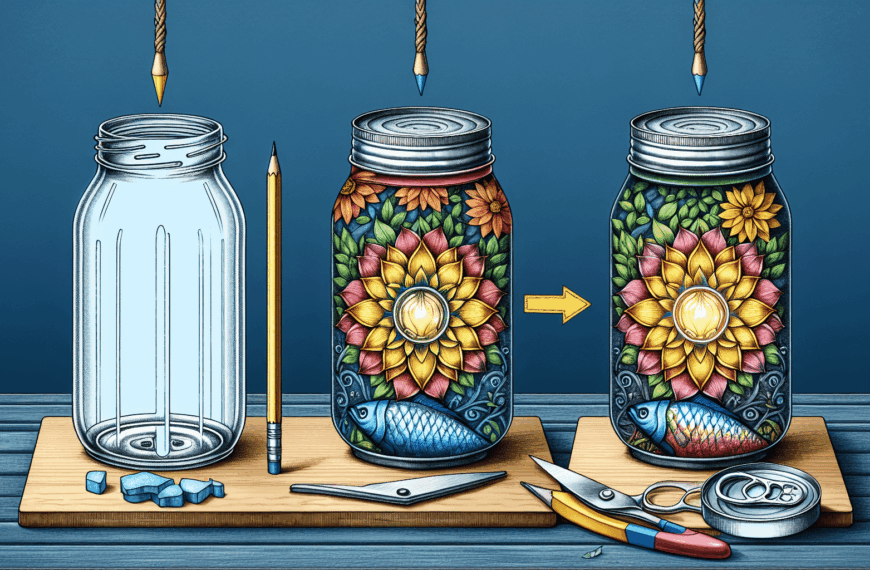 Crea un Encantador Farol Reciclando un Frasco de Vidrio y una Lata de Atún