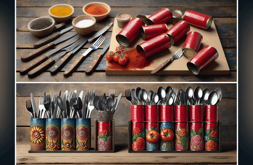 Transformación Creativa: Reciclando Botes de Tomate Frito en Originales Organizadores de Encimeras