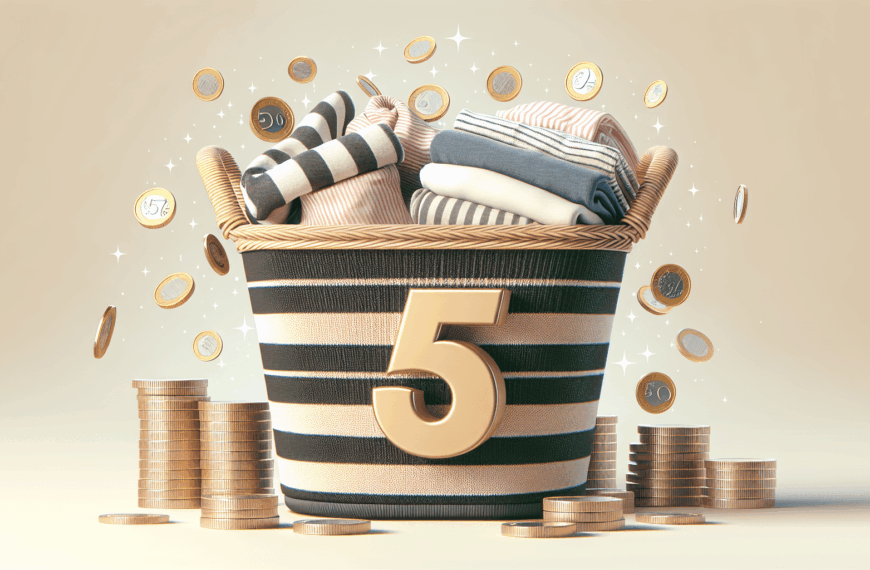 ¡No Te Pierdas Esta Oferta! Cesta Rayada para Ropa Sucia a Solo 5 Euros