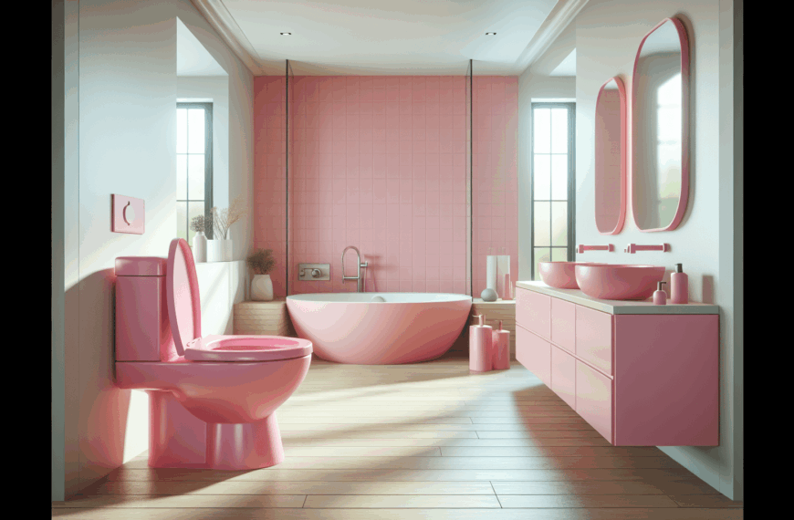 Renovación Creativa del Baño: Sanitarios Rosas Sin Obras Complicadas