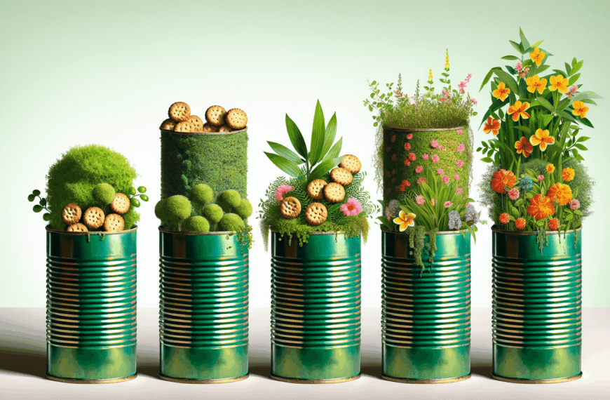 De Latas a Jardines: Transformando Galletas en Paraísos Verdes