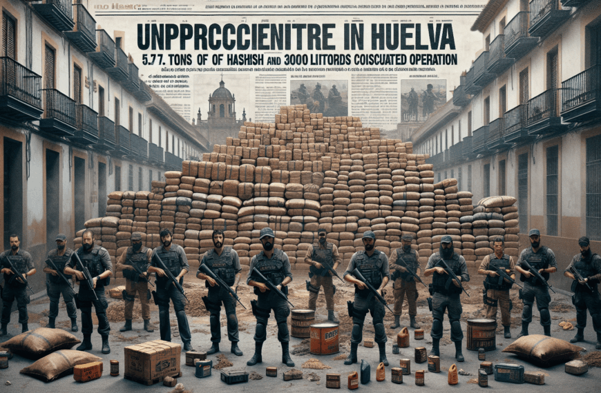 Operativo Antinarcóticos en Huelva: Incautación Récord de 5,7 Toneladas de Hachís y 3.000 Litros de Combustible
