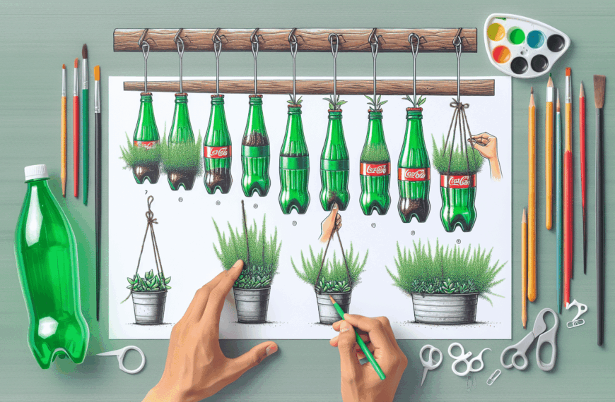 Transforma Botellas Vacías en un Jardín Colgante en 10 Minutos