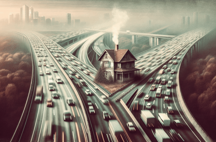 Resiliencia en Medio del Asfalto: Un Hogar Enraizado en la Autopista