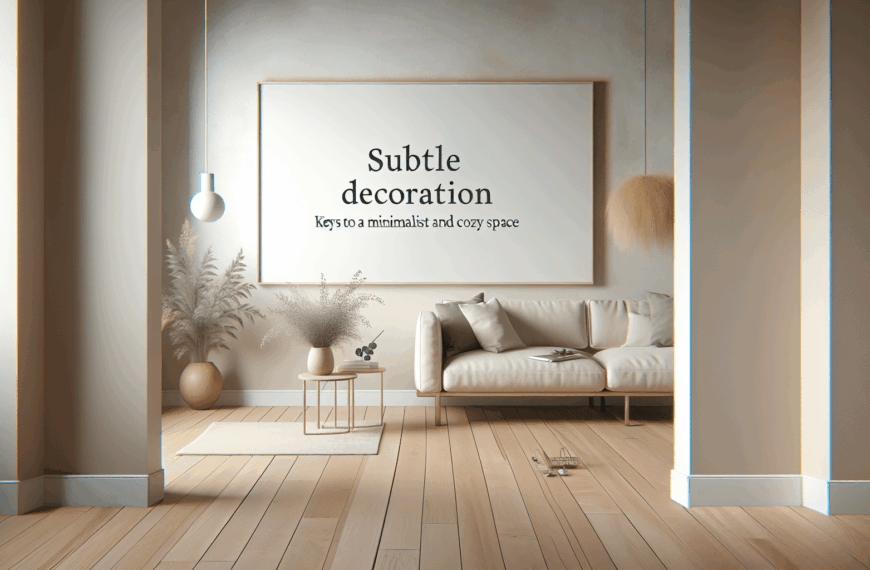 Decoración Sutil: Claves Para un Espacio Minimalista y Acogedor