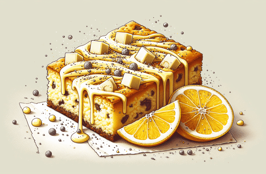 Placer Cítrico: Blondie de Limón con Chocolate Blanco y Amapola