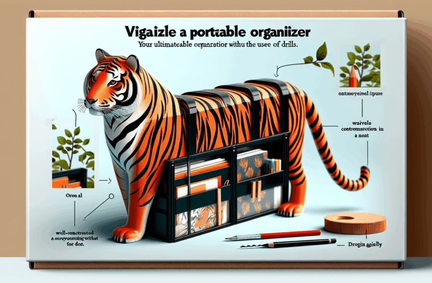 Organizador Portátil de Tiger: Tu Compañero Ideal para un Espacio Ordenado Sin Necesidad de Taladros