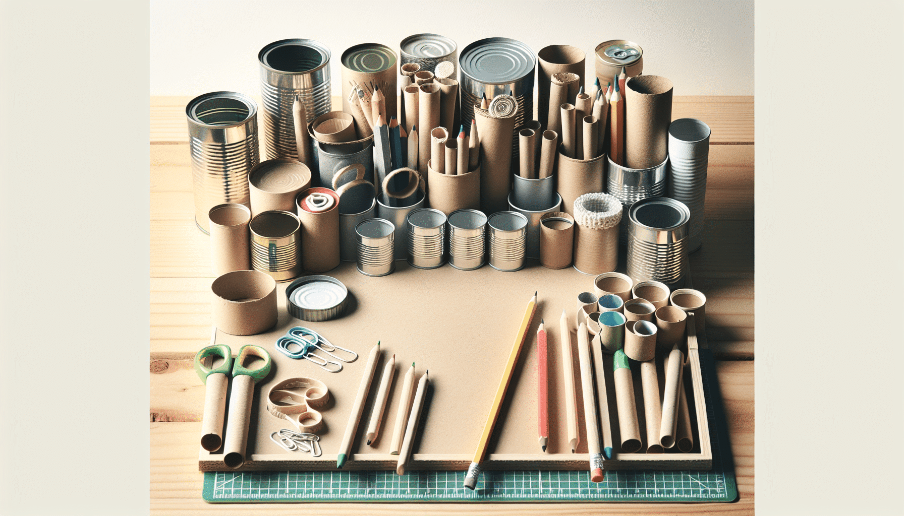 Organizador de Escritorio DIY: Crea con Latas y Tubos de Cartón