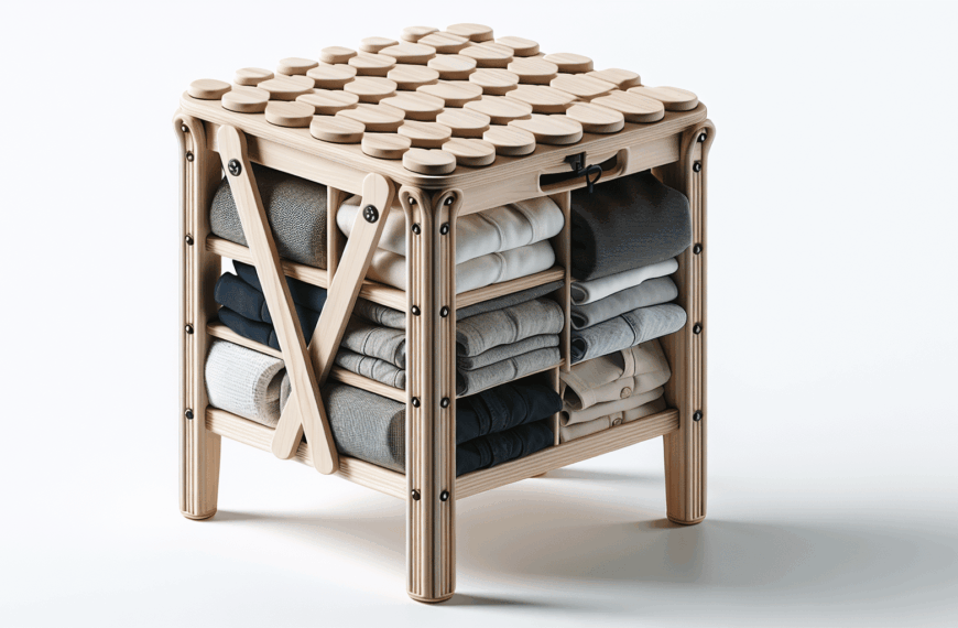 Taburete Multifuncional de Leroy Merlin: La Elegante Solución para el Almacenamiento de Ropa Sucia en tu Baño