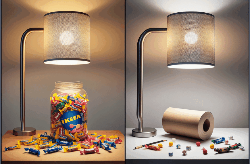 Crea una Lámpara de Diseño Única con un Bote de Chuches y un Portarrollos de Ikea