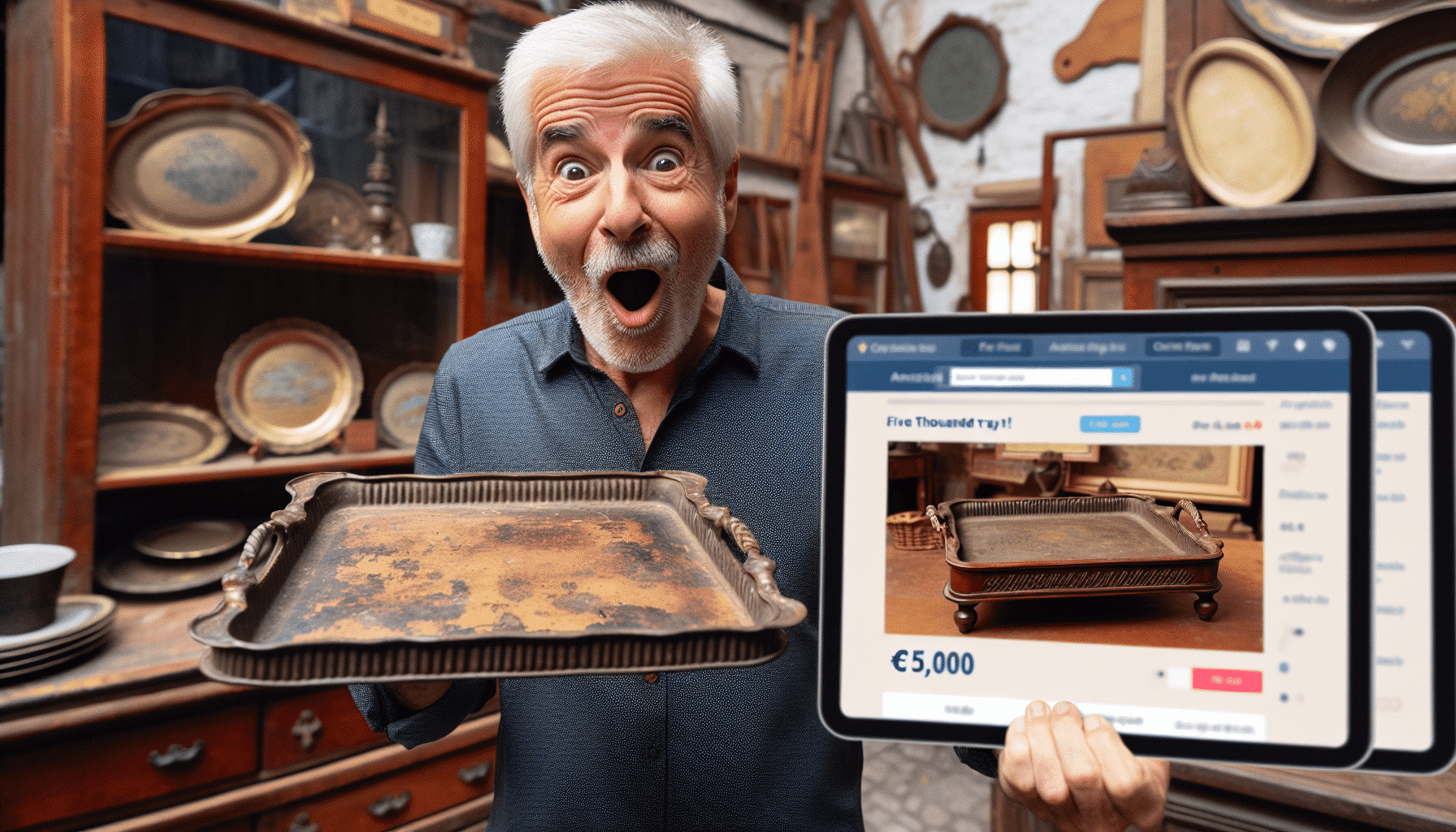 Compra un Tesoro Oculto por Cinco Euros: La Bandeja Multiplica su Valor por Mil