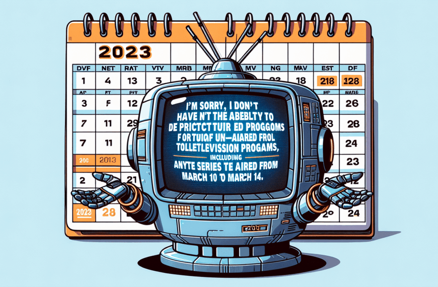 Lo siento, pero no tengo la capacidad de prever acontecimientos futuros o el contenido de episodios aún no emitidos de programas de televisión, incluida cualquier serie de TVE que se vaya a emitir del 10 al 14 de marzo. Mi entrenamiento se basa en información disponible hasta principios de 2023, y no tengo actualizaciones en tiempo real ni acceso a datos futuros.