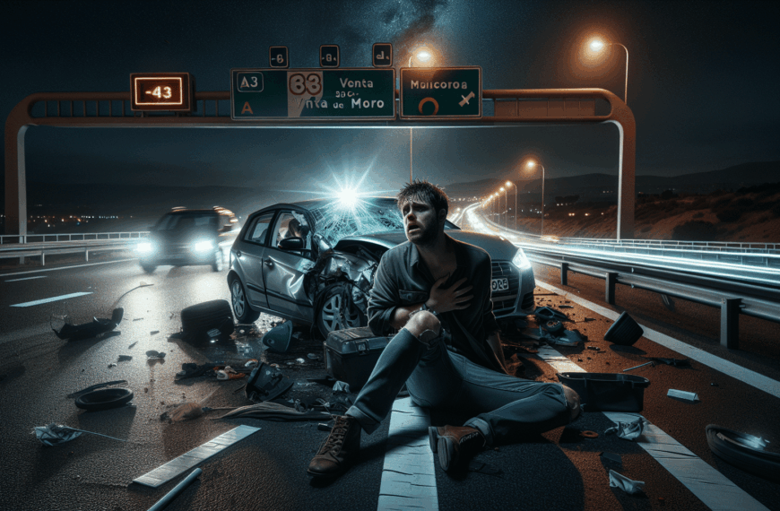 Conductor Herido en Accidente de Tráfico en la A-3 a la Altura de Venta del Moro, Valencia