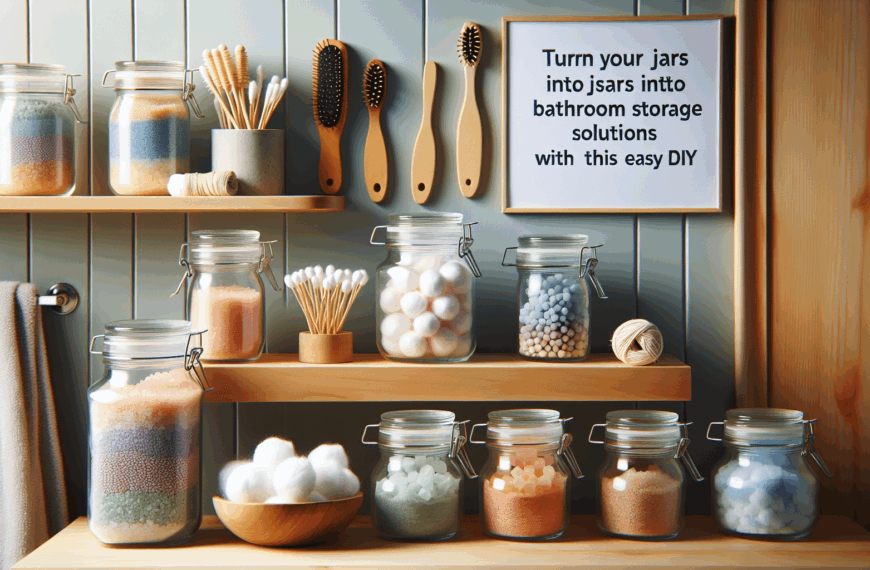 Convierte Tus Frascos en Soluciones de Almacenamiento para el Baño con Este DIY Fácil