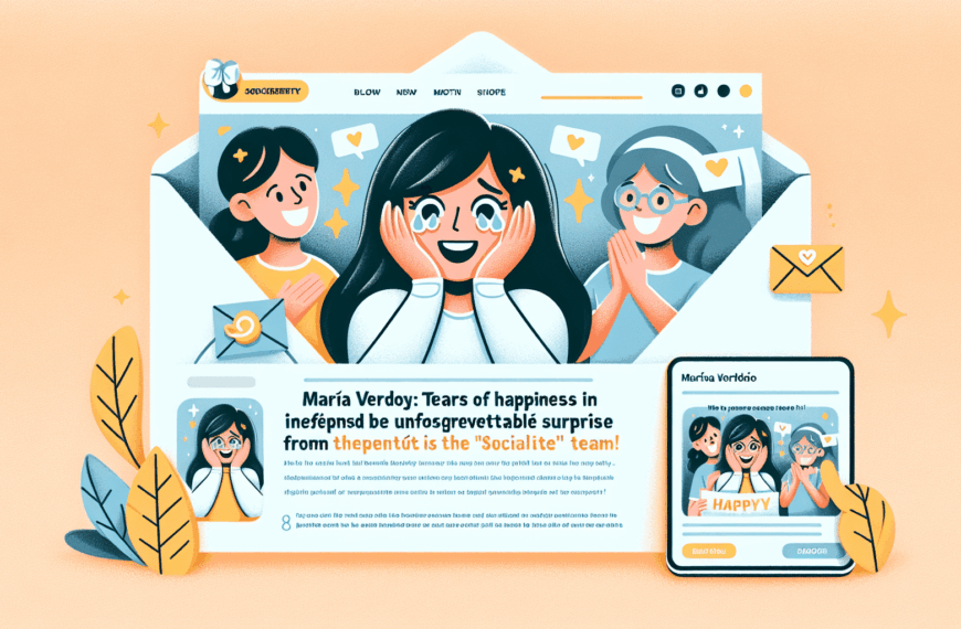 María Verdoy: Lágrimas de Felicidad ante la Sorpresa Inolvidable del Equipo de ‘Socialité’