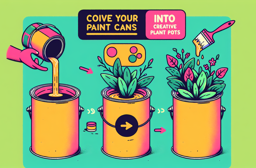 Convierte tus Botes de Pintura en Creativas Macetas para Plantas