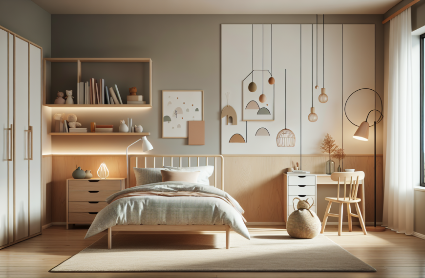 Encanto Escandinavo: Diseño de Dormitorio Infantil Elegante, Sencillo y Práctico
