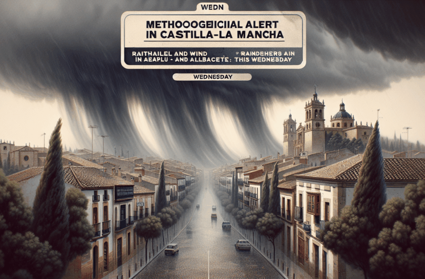 Alerta meteorológica en Castilla-La Mancha: precipitaciones y viento en Albacete este miércoles