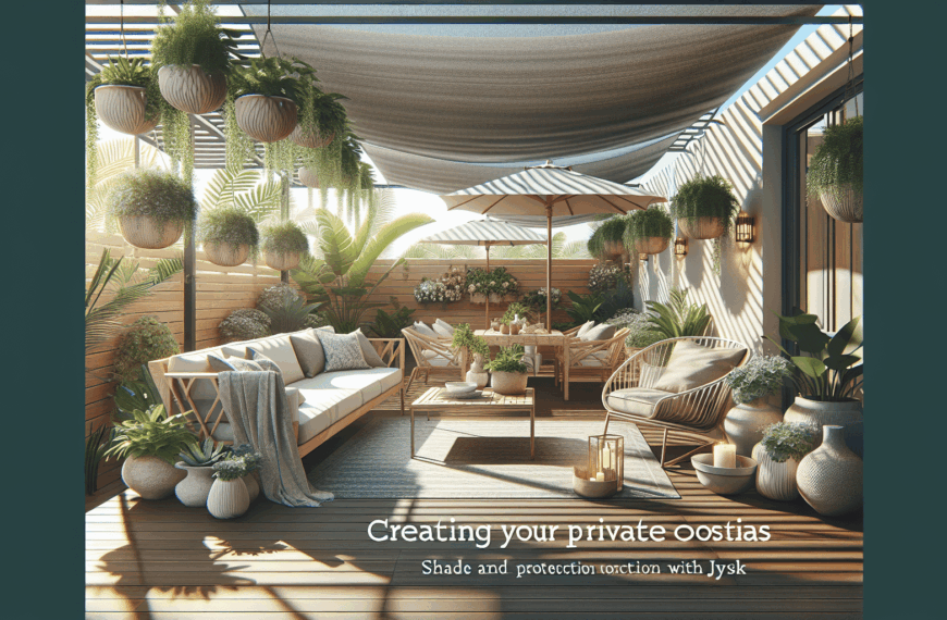 Crea Tu Oasis Privado en la Terraza: Sombra y Protección con JYSK