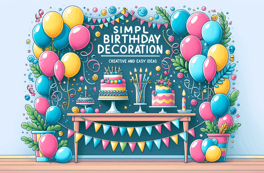 Ideas Creativas y Fáciles para una Decoración de Cumpleaños Sencilla