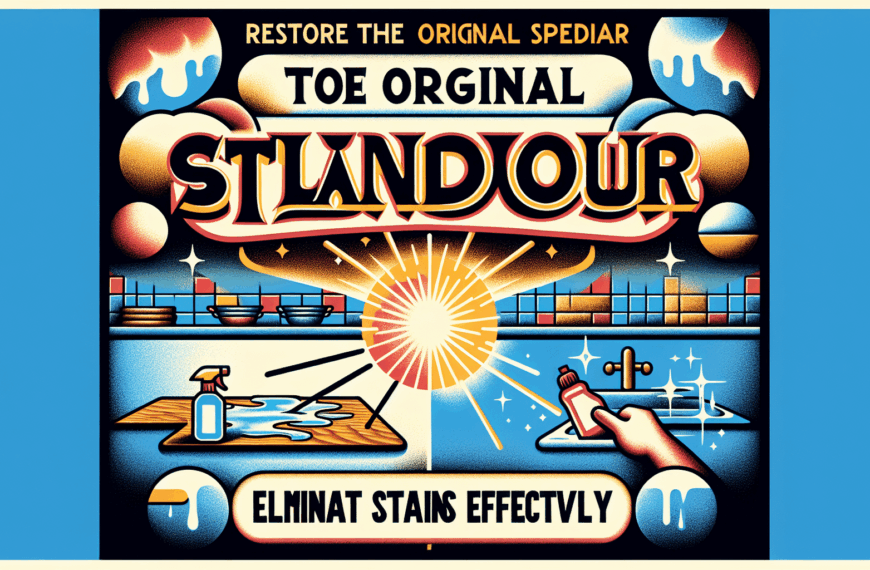 Devuelve el Esplendor Original a Tus Superficies: Elimina Manchas de Manera Efectiva