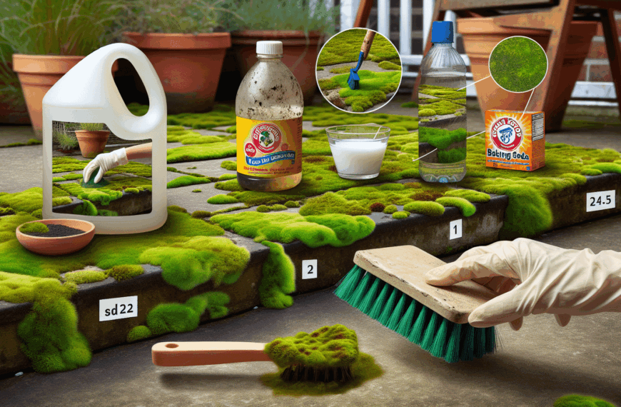 Cómo Eliminar el Musgo de tu Terraza o Jardín con Productos Caseros