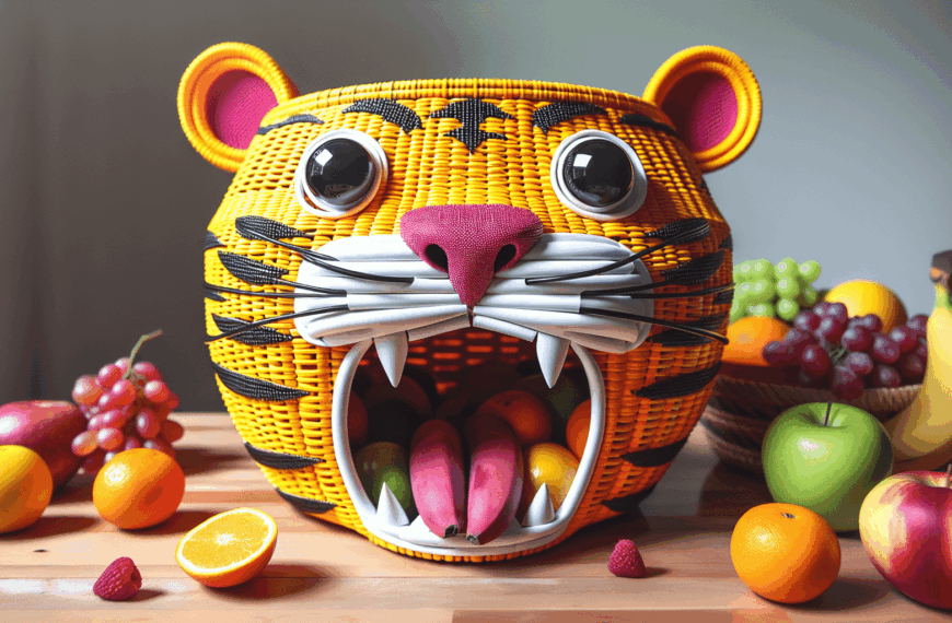 Elegancia Funcional: La Cesta de Tiger para Guardar Frutas