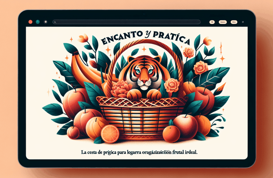 Encanto y Práctica: La Cesta de Tiger para Lograr una Organización Frutal Ideal
