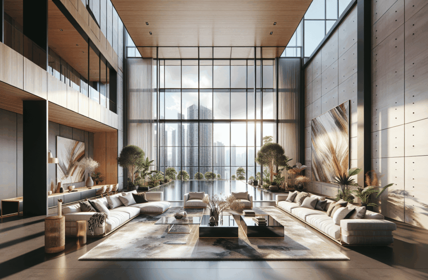 Espectacular Diseño de Salón Doble Altura con Ventanal Panorámico