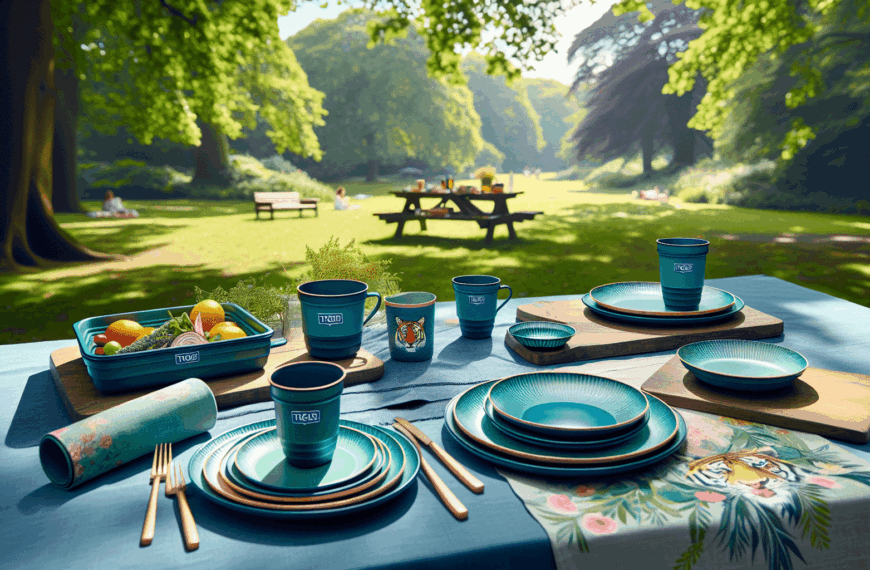 Explora la Vajilla Irrompible de Tiger: Perfecta para Tus Comidas al Aire Libre