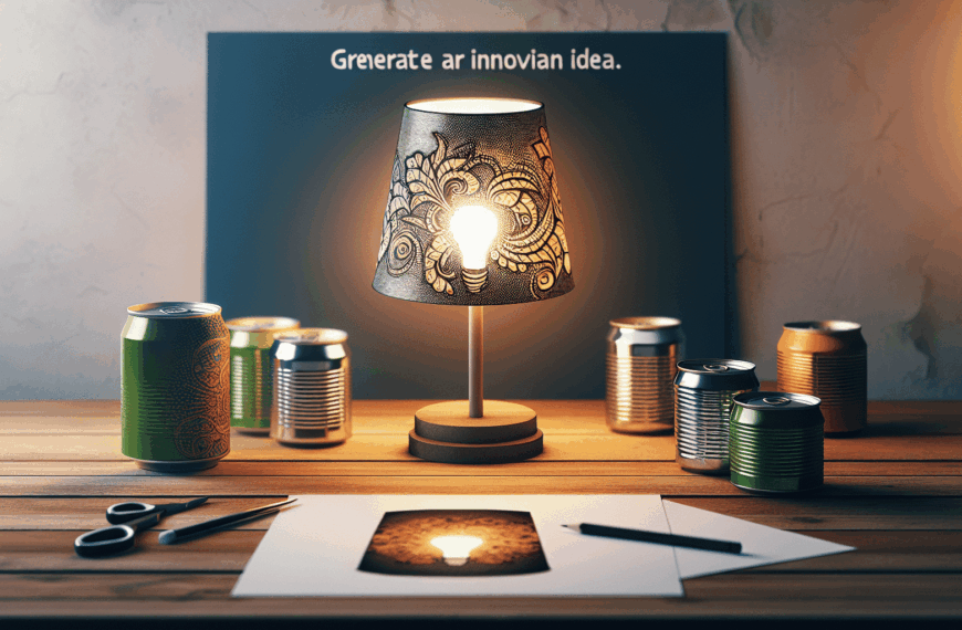 Lámparas de Mesa Sustentables: Transformando Latas Recicladas en Arte Luminoso
