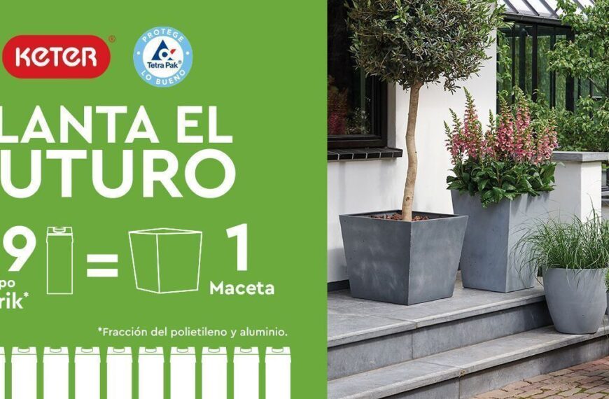 Keter y Tetra Pak Colaboran para Fomentar la Economía Circular con Innovadoras Macetas de Polialuminio