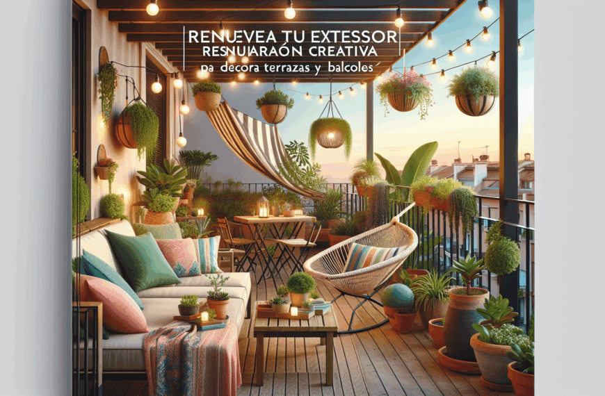 Renueva Tu Exterior: Inspiración Creativa para Decorar Terrazas y Balcones