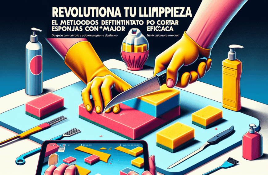 Revoluciona Tu Limpieza: El Método Definitivo para Cortar Esponjas con Mayor Eficacia