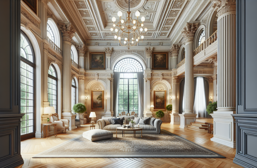 Majestuoso Salón con Ventanal Panorámico y Doble Altura