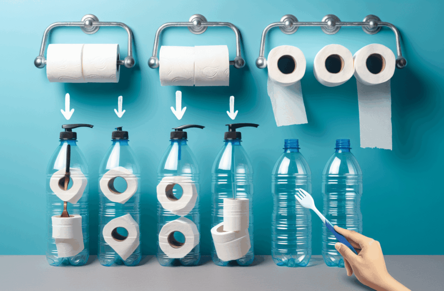 Convierte Garrafas de Agua en Prácticos Organizadores de Papel Higiénico para tu Baño