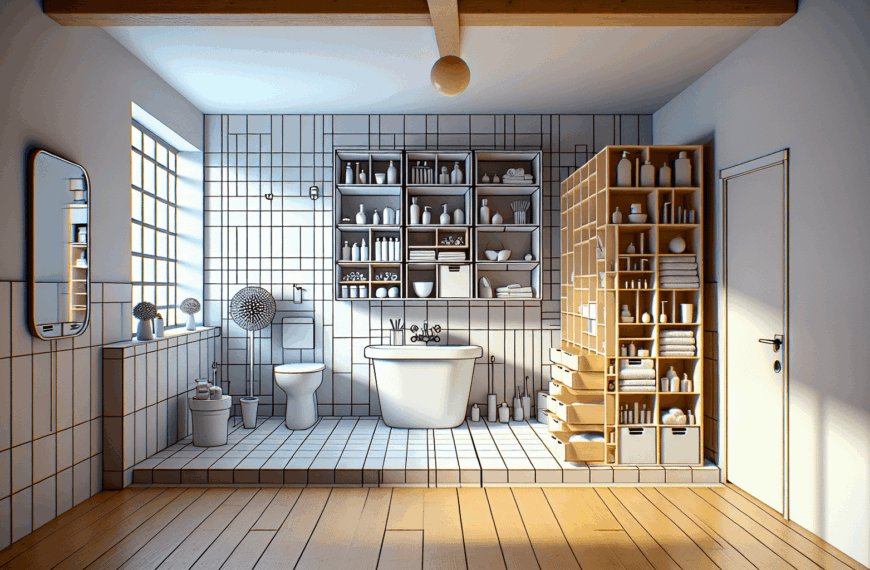 Optimiza Tu Baño: Organizador Bauhaus para un Entorno Funcional y Elegante