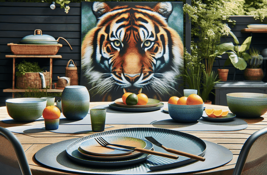 Vajilla Irrompible de Tiger: Ideal para Tus Comidas al Aire Libre en Terraza y Jardín
