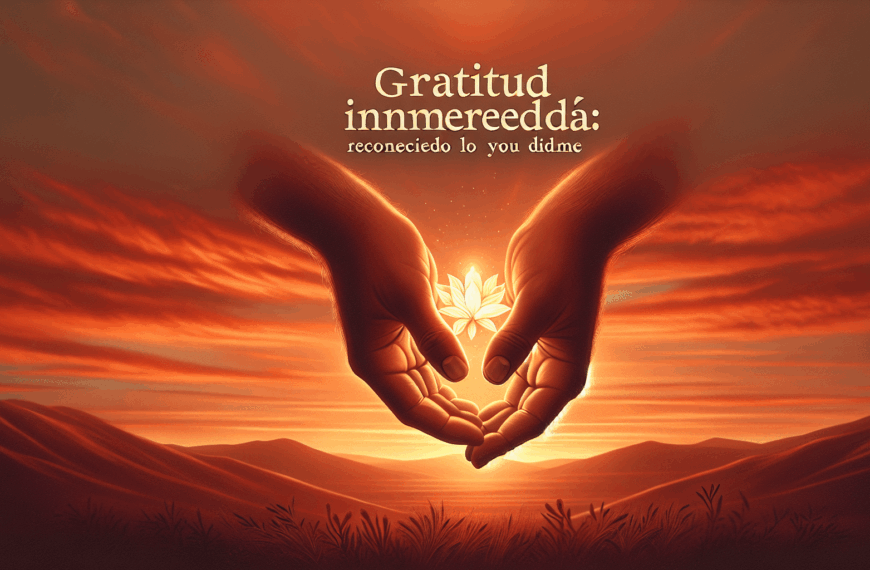 Gratitud Inmerecida: Reconociendo lo Que Tú Me Diste
