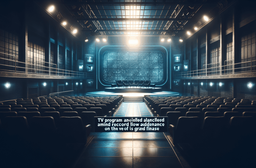 Programa Televisivo es Cancelado Ante Baja Audiencia Récord en la Víspera de su Gran Final