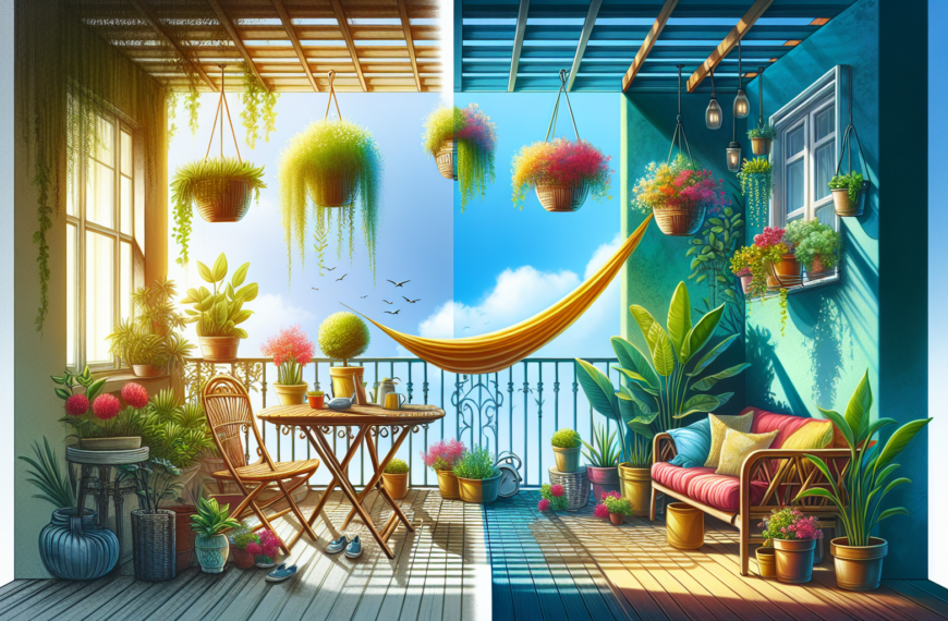 Renovación del Balcón: De Sombra y Melancolía a un Refugio de Alegría y Color