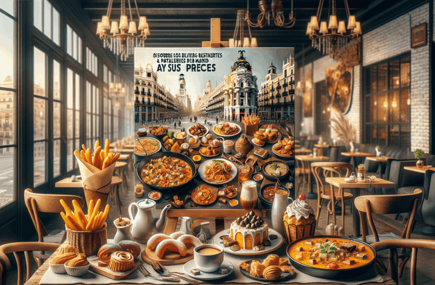 Explora Madrid: Guía de los Mejores Restaurantes y Pastelerías con Precios Actualizados