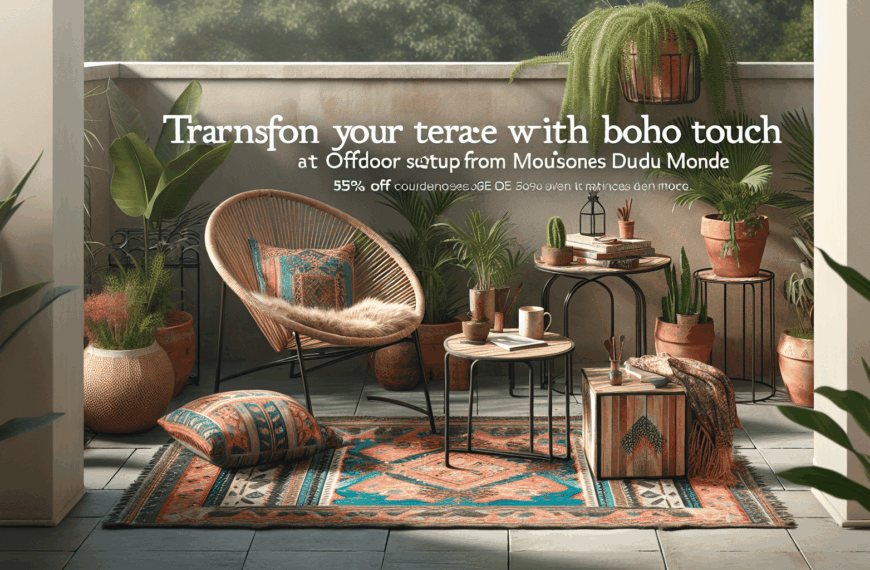 Transforma tu Terraza con un Toque Boho: Conjunto de Exterior de Maisons du Monde con 55% de Descuento