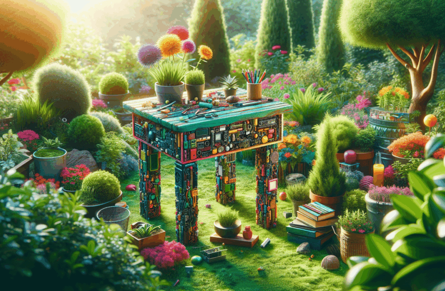 Renueva Tu Espacio Verde: Construye una Mesa Auxiliar con Materiales Reciclados