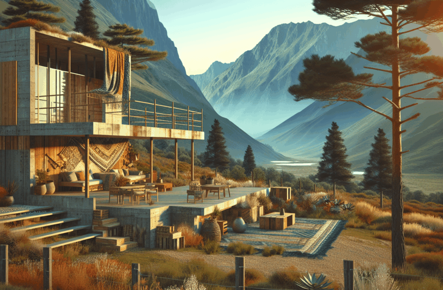 Fusión Rústica: La Convergencia del Brutalismo Minimalista y el Encanto Boho en la Sierra