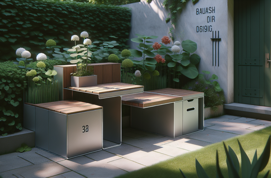 Banco de Jardín Bauhaus: Innovadora Solución de Almacenamiento para Espacios Exteriores Reducidos