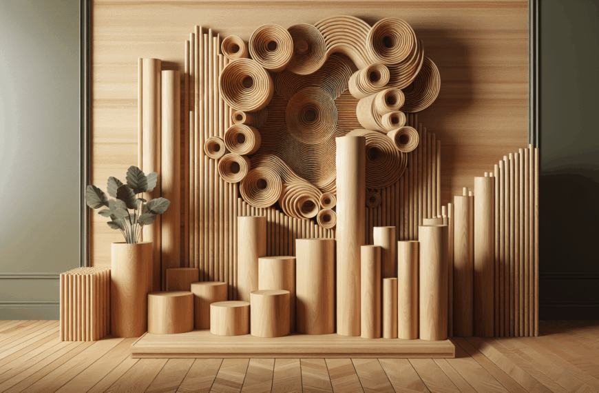 Ruedas Ocultas: Diseño Sofisticado en Roble Cálido